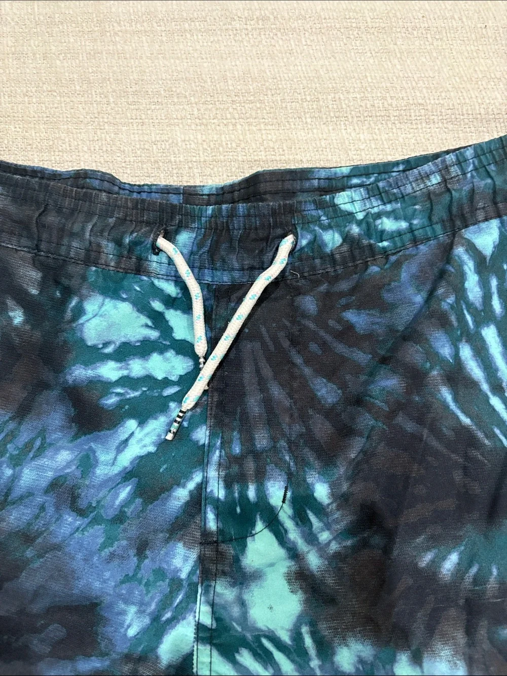 Men's Blue Tie-Dye Swim Shorts